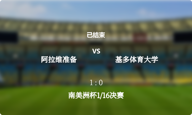  南美洲杯1/16决赛: 阿拉维准备 vs 基多体育大学 战报