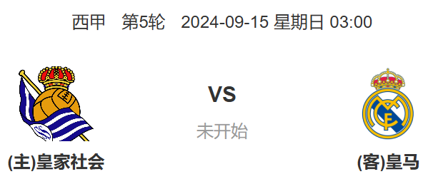 西甲前瞻：皇家社会vs皇家马德里 预测