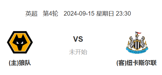 英超前瞻：狼队vs纽卡斯尔 预测