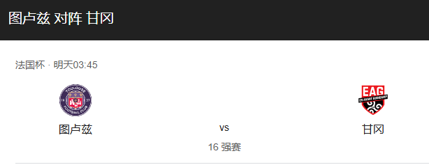 法国杯前瞻：图卢兹 vs 甘冈