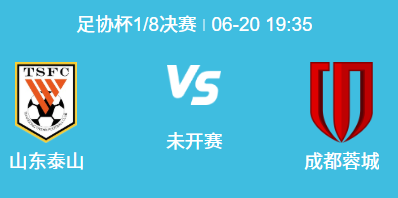 足协杯1/8决赛前瞻：山东泰山 vs 成都蓉城