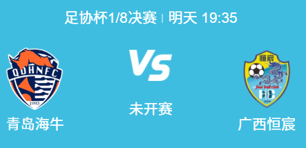 足协杯1/8决赛：青岛海牛 vs 广西恒宸 前瞻