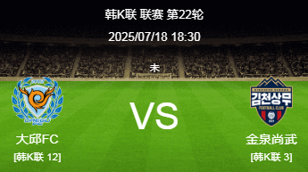 韩K联前瞻：​​大邱FC主场战金泉尚武 垫底队盼反弹保守队求稳​